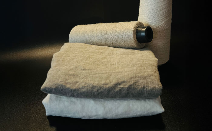 柔らか加工のリネン100％のフェイスタオル2枚（2色）セット 吉野ヶ里町/どんどん良くなる [FCF075]