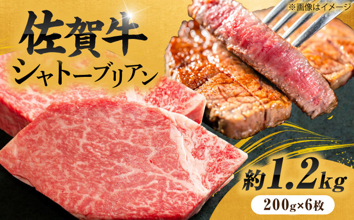 【最高級！とろける希少部位】 佐賀牛 シャトーブリアン 200g×6枚 総量1.2kg 吉野ヶ里町/やま田商店 [FCH024]