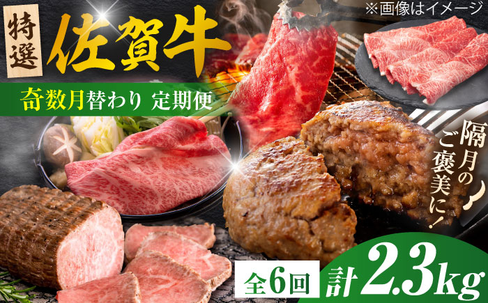 【全6回定期便/奇数月発送】＜10万コース＞特選佐賀牛 月替わりバラエティパック 計2.3kg 株式会社弥川/吉野ヶ里町 パック[FCV006]