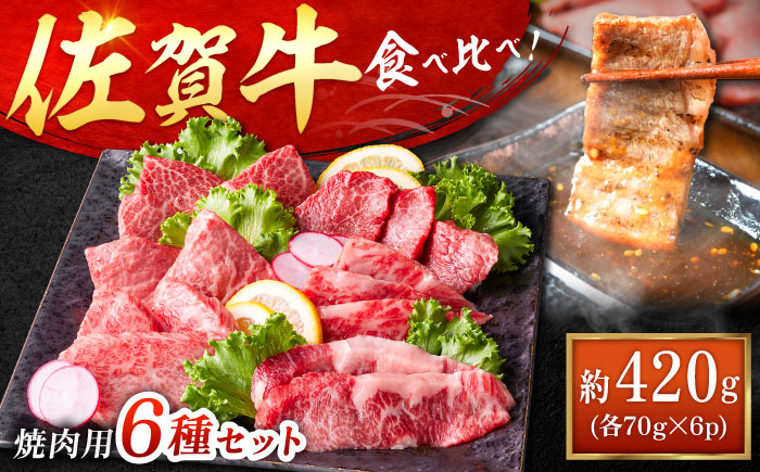 艶さし！【A4～A5】希少部位!佐賀牛おまかせ焼肉6種盛りセット 吉野ヶ里町/株式会社MEAT PLUS [FDB078]