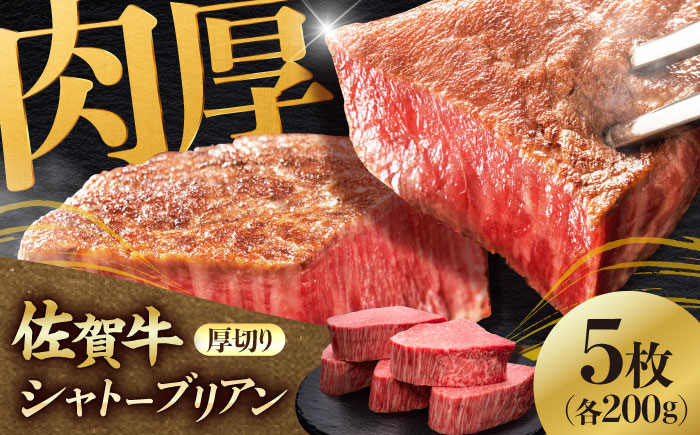 佐賀牛ヒレシャトーブリアン　200g×5枚 吉野ヶ里町/久田精肉店 [FDN009]