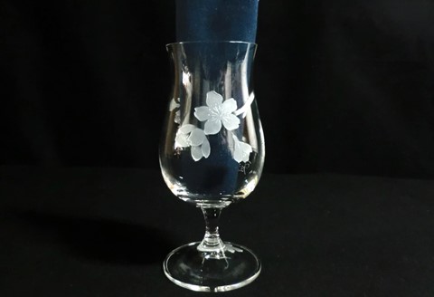 桜のチューリップグラス 2個入り【チューリップグラス クリスタル 桜 ギフト 御祝 記念日】 K024088