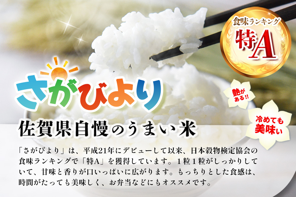【令和7年産新米】さがびより 10kg【特A米 米 ブランド米 県産米 精米 ごはん おにぎり お弁当 ふっくら もっちり kome okome shinnmai shinmai】K018035
