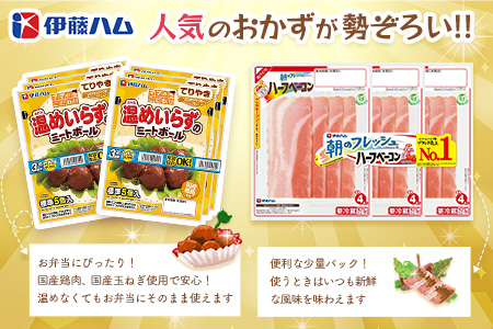 伊藤ハム あると便利なバラエティ詰め合わせ【伊藤ハム 簡単 便利 レンチン 手軽 お弁当 おやつ おつまみ ハンバーグ ミートボール ハム 単身】K021064