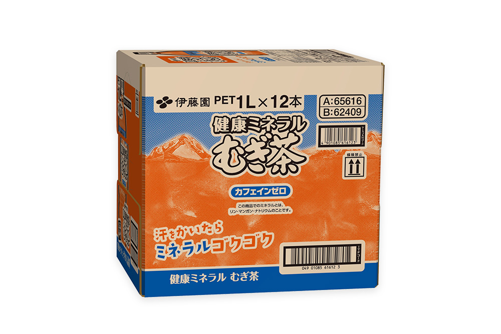 健康ミネラル麦茶 1L×12本(1ケース)【伊藤園 麦茶 むぎ茶 ミネラル ノンカフェイン カフェインゼロ 12本 備蓄 防災 熱中症】K071036