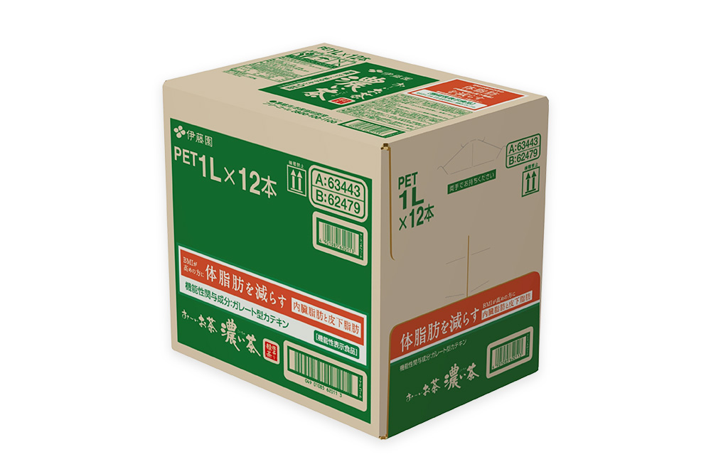 おーいお茶濃い茶 1L×12本(1ケース)【伊藤園 機能性表示食品 お茶 緑茶 濃い 渋み カテキン 2倍 健康飲料 体脂肪 備蓄 防災 熱中症】K071037