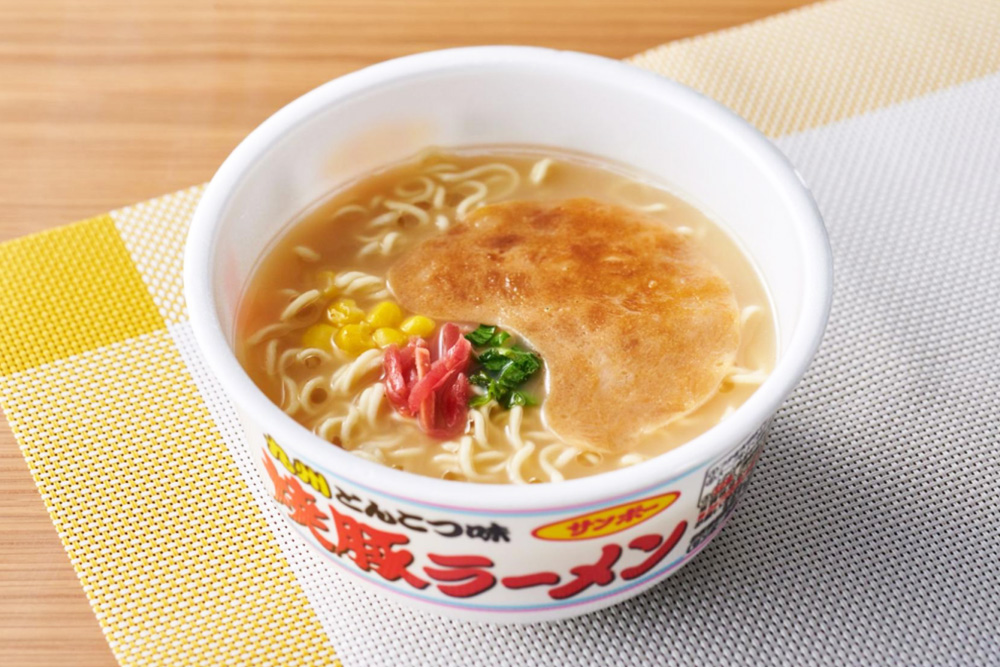 焼豚ラーメン・焼豚ラーメン×丸幸ラーメン 計24食入(12食×各1ケース)【サンポー 豚骨ラーメン 九州とんこつ 豚骨スープ カップめん 濃厚 定番 コク ちぢれ麺 コラボ商品】K001064