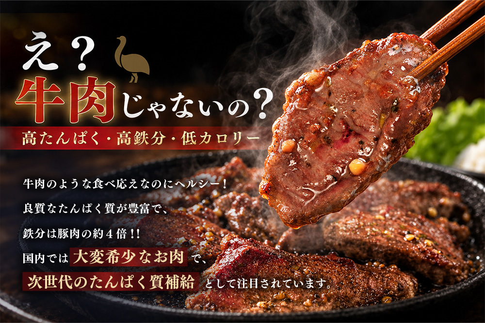 【隔月2回】エミュー焼肉用3種の味セット【エミュー 基山産 高タンパク 高鉄分 低カロリー ヘルシー ジビエ 貴重肉 鉄分補給】K006331