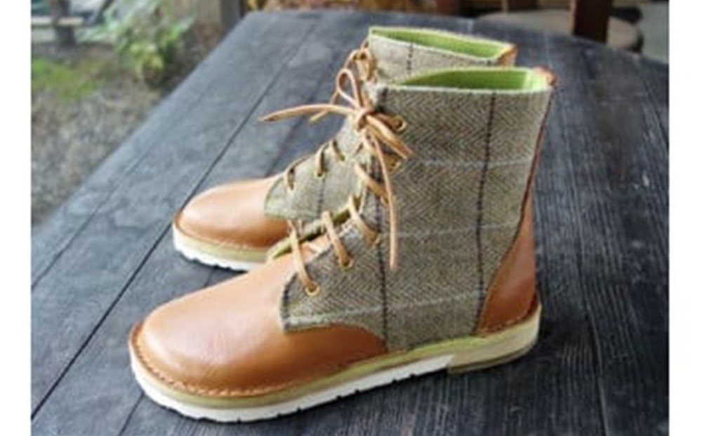 【Marikok】オーダーメード レザーショートブーツ【オーダーメード オーダー 手作り レザー ブーツ 本革 牛革 スエード 靴 足に優しい 柔らかい 日本製】K068011