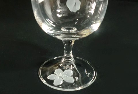 桜のチューリップグラス 2個入り【チューリップグラス クリスタル 桜 ギフト 御祝 記念日】 K024088