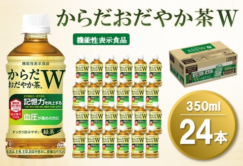 からだおだやか茶W 350mlPET×24本(1ケース)【機能性表示食品】【コカコーラ 血圧 記憶力 GABA 緑茶 すっきり 健康促進 常備 保存  買い置き】 A-A047009: 基山町ANAのふるさと納税