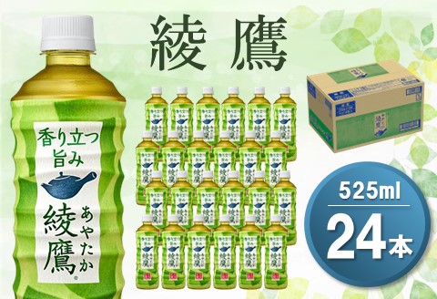 綾鷹 525mlPET×24本(1ケース)【コカコーラ お茶 旨み 渋み うまみ スッキリ 緑茶 日本茶 国産 おいしい お徳用 ペットボトル 常備  保存 買い置き】 Z2-A047032: 基山町ANAのふるさと納税