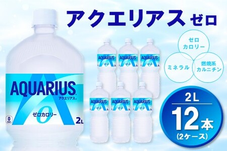アクエリアス ゼロ PET 2L (2ケース) 計12本【コカコーラ アクエリ スポーツ飲料 夏バテ予防 水分補給 ダイエット 2リットル ペットボトル ペット スポーツ イベント】K090147