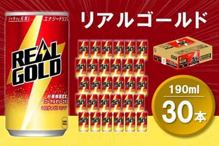 リアルゴールド 190ml缶×30本(1ケース)【コカコーラ エナジードリンク ローヤルゼリー 高麗人参エキス ビタミンB2 ビタミンB6 ビタミンC 常備 保存 買い置き】K090077