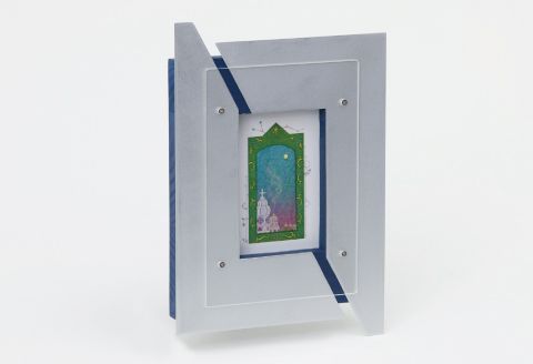 作家さんが1つ1つ製作!!｢アルミスクエア ポストカードフレーム｣ 1個【お部屋をオシャレに演出!!】G-135