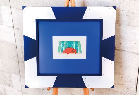 手刷りの暖かみ感じる｢縁起物十二支版画 インテリアアート｣ 1個【20個限定!!】H-195