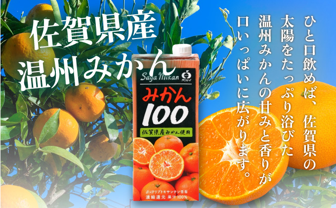 みかん100 1L×6本 B-1136-RN