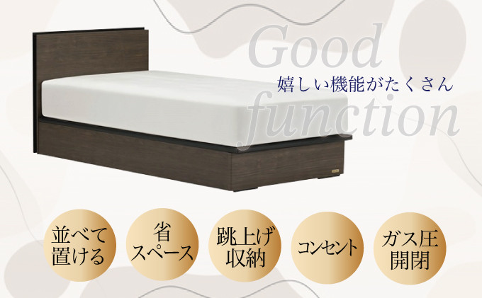 フランスベッド BG-001（跳ね上げ収納タイプ 260mm）シングル【マットレスセット】T-120