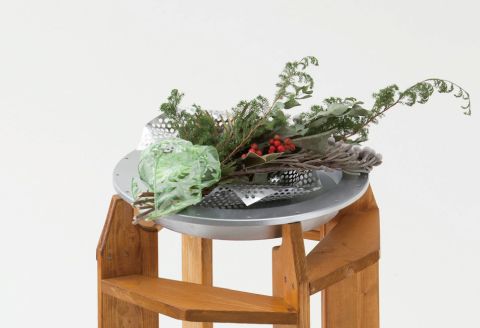 美しいフォルムと質感｢スタンド付ボタニカルプレート (Low)｣ 1台【10個限定!!】N-83