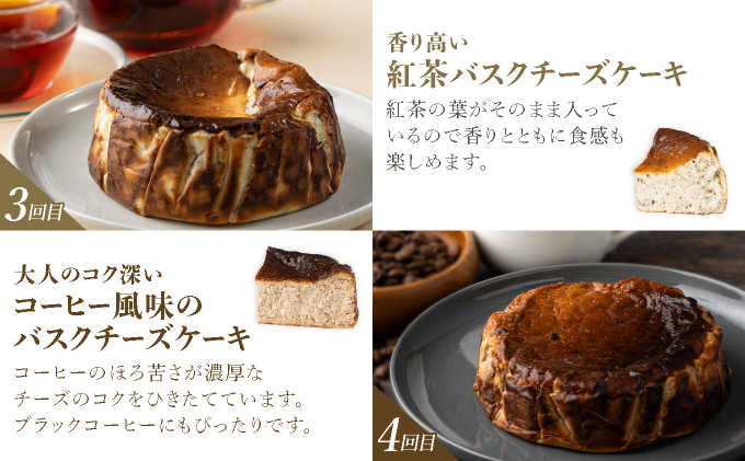 毎月届くバスクチーズケーキ定期便（6回）