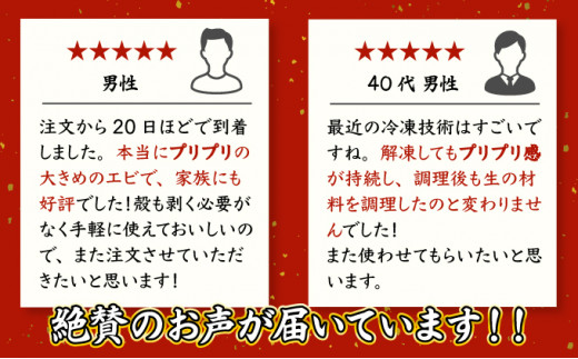 【定期便6回】1kg約85尾 海老専門店のぷりぷりむきえび