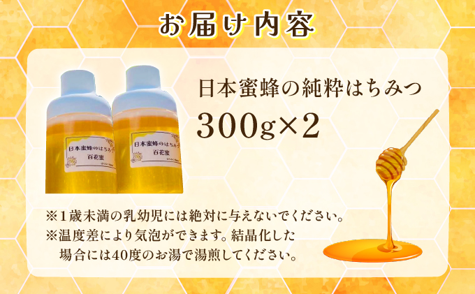 日本蜜蜂の純粋はちみつ 日本蜜蜂の純粋はちみつ 300g×2 D-665-HB