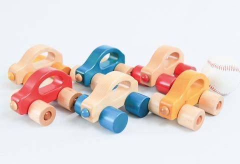 D-595 日本製!!｢優しい木の玩具 ミニミニカー｣ 2個