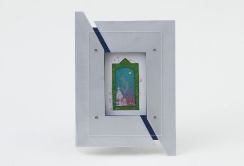 作家さんが1つ1つ製作!!｢アルミスクエア ポストカードフレーム｣ 1個【お部屋をオシャレに演出!!】N-87