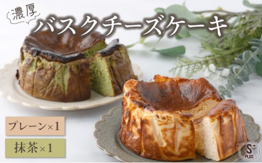 濃厚バスクチーズケーキ プレーン×1 抹茶×1 [C-694-SP_003]