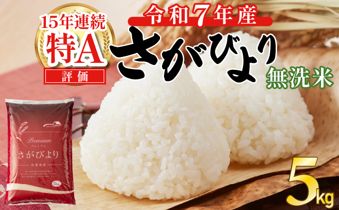 【先行予約】令和7年産 さがびより 5kg 無洗米 （2025年12月以降順次発送）B-1116-AS(12)