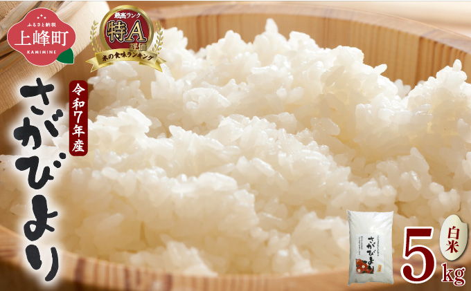 年内発送 12/25まで 特選米100%!令和7年産さがびより(精白米) 5kg 【B-1184-V】