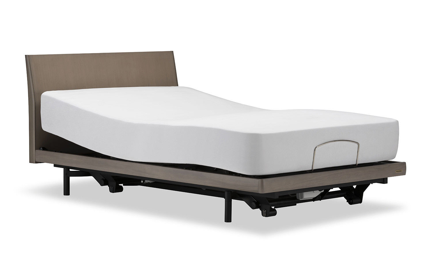 フランスベッド電動リクライニングGS-01F（3モーター：背上げ・脚上げ・上下昇降）キャスタータイプ　マットレス付き（シングル）