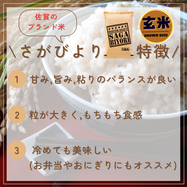 CIC31_『新米予約』令和７年産　さがびより【玄米】20kg(５kg