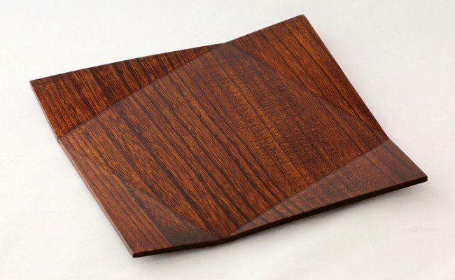 AO005　【天然木漆器】四方折れ皿