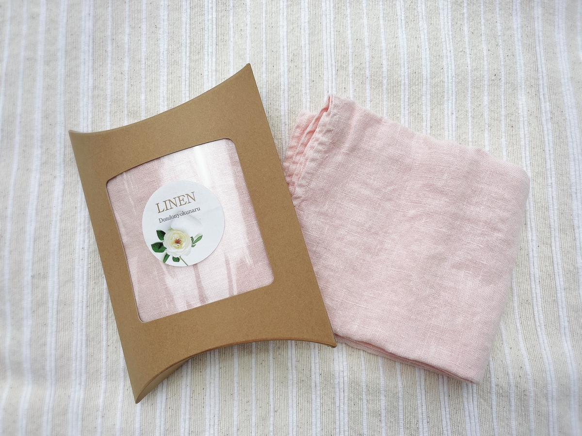 EG105_柔らか加工のリネン100％のフェイスタオル1枚（オリジ