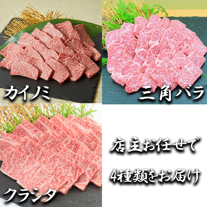 BL088_【サシ入系おまとめ】佐賀牛希少部位焼肉4種盛り（200g