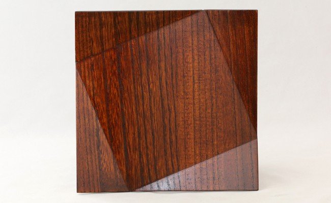 AO005　【天然木漆器】四方折れ皿