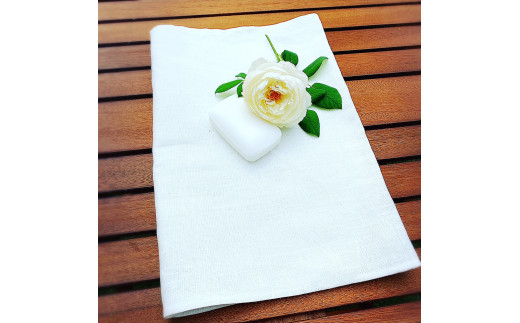 EG117　使うほどに肌触りが良くなるリネン100％フェイスタオ