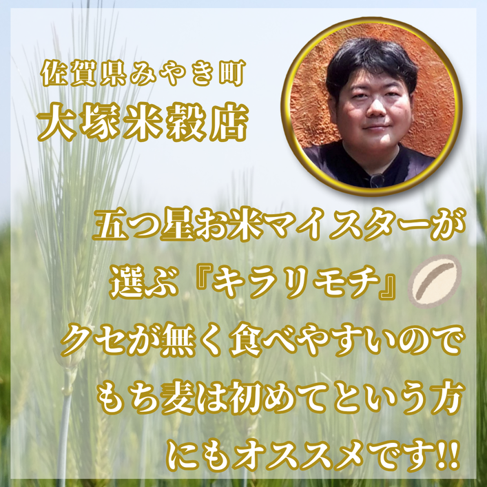 CIC16_【５回定期便】キラリモチ４ｋｇ もち麦 キラリ もち