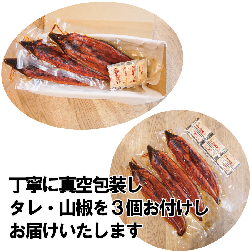 FK037_特大サイズ計１ｋｇの有頭鰻かば焼 1尾あたり約334ｇ前