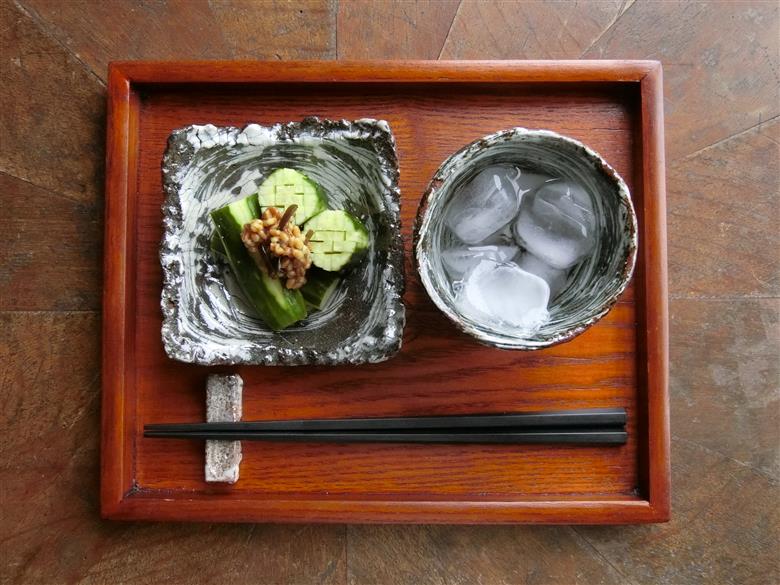 【唐津焼】中川自然坊窯 刷毛目唐津 蕎麦猪口・たたら銘々皿 2客セット 2客セット