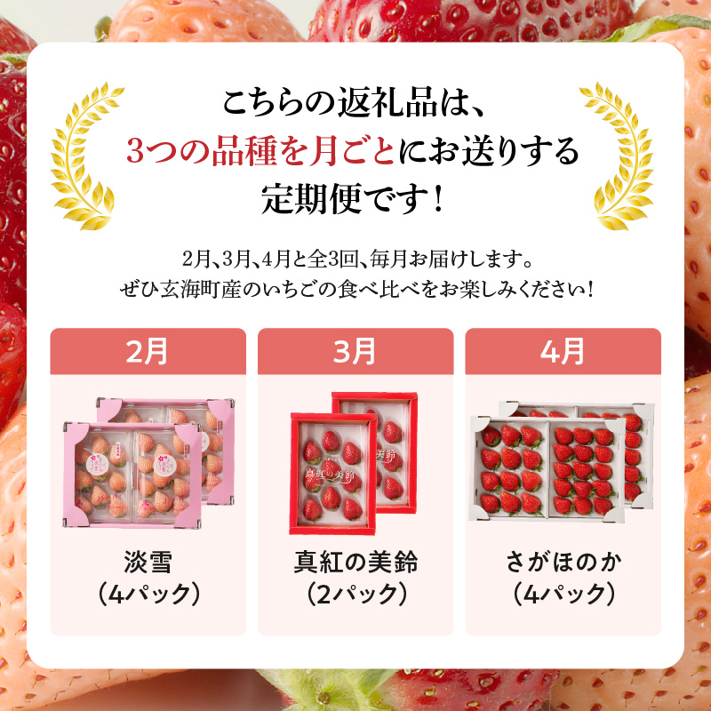 ★予約受付★杉山いちご農園 玄海町産いちご　ミックス定期便DX ミックス定期便DX