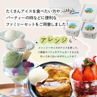 【お好みのフレーバー選べます！】松本牧場　本格ジェラートファミリーセット（1リットル×1個、500ｍｌ×2個　計2リットル） 1L×1個、500ml×2個