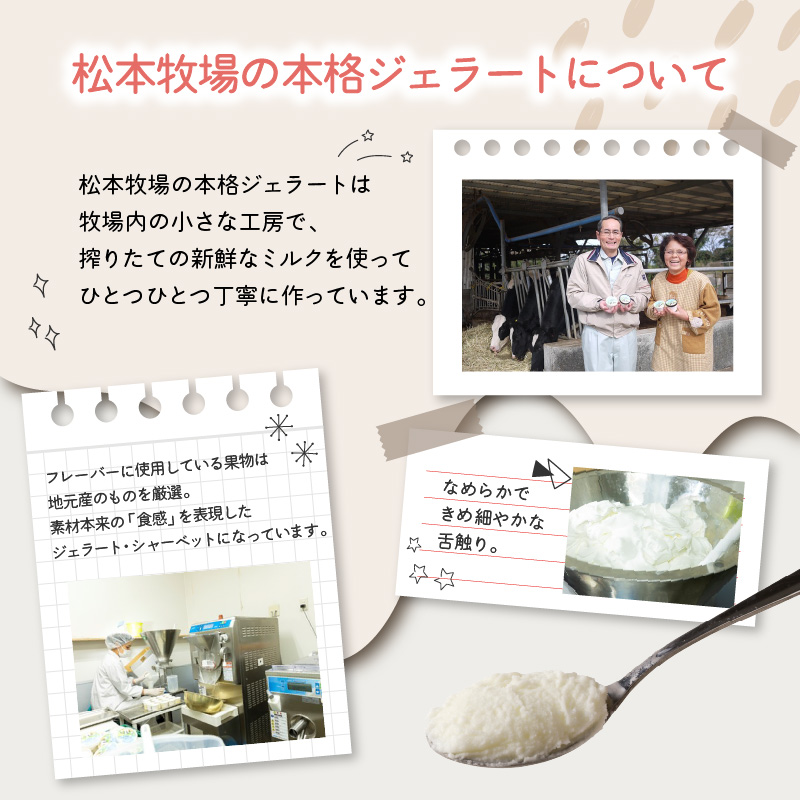 【お好みのフレーバー選べます！】松本牧場　本格ジェラートファミリーセット（500ｍｌ×4個　計2リットル） 500ml×4個