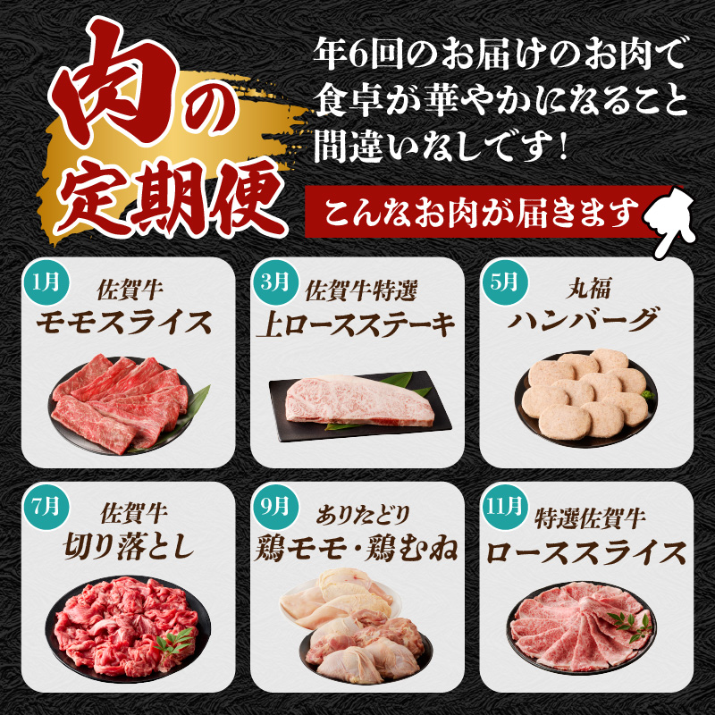丸福 肉の定期便（6回／奇数月） 6回／奇数月