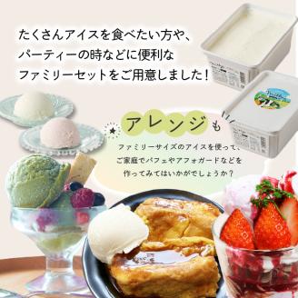 松本牧場アイス定期便　本格ジェラートファミリーセット（1L×2個×2回） ［1L×2個］×2回