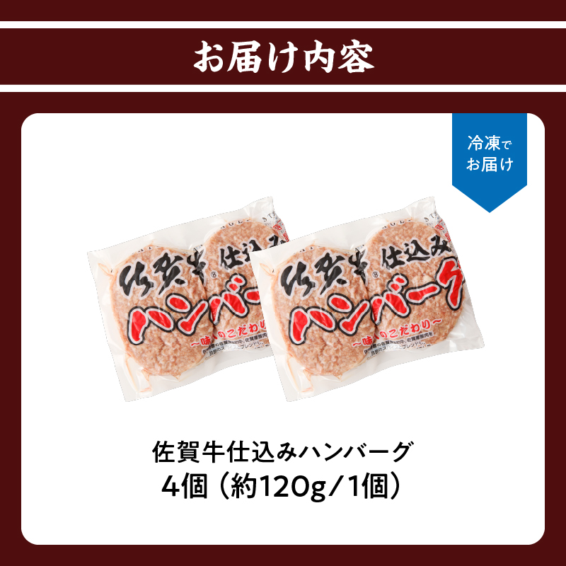 佐賀牛仕込みハンバーグ（4個入り） 4個