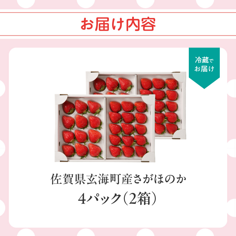 ★予約受付★佐賀県玄海町産さがほのかDX（2026年1月～5月中にお届け） 【通常】2箱（4パック）