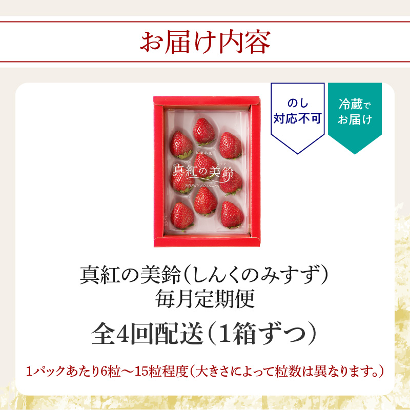 ★予約受付★杉山いちご農園 玄海町産いちご“真紅の美鈴（しんくのみすず）”毎月定期便