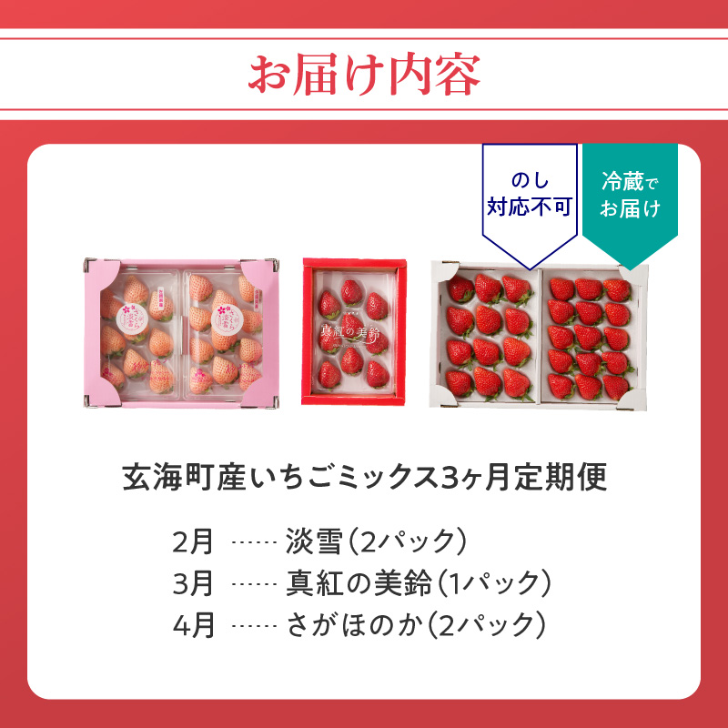 ★予約受付★杉山いちご農園 玄海町産いちご　ミックス定期便 ミックス定期便
